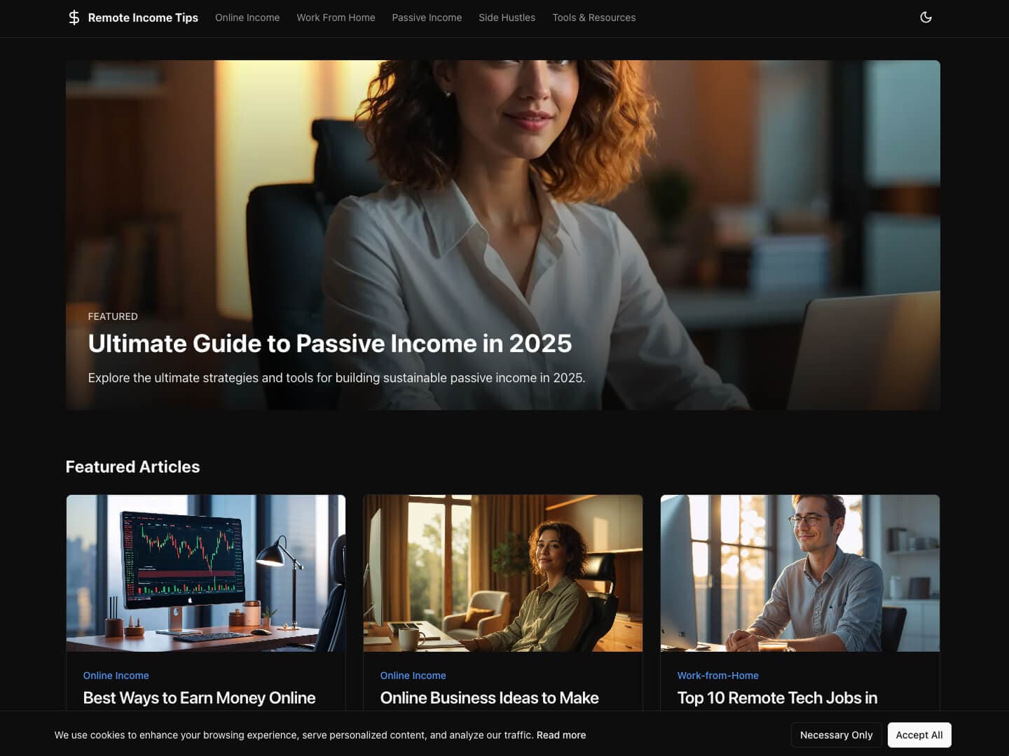 Remote Income Tips screenshot